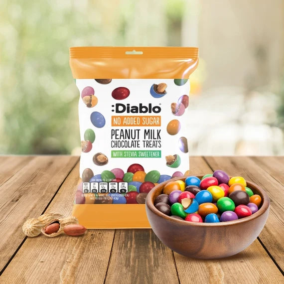 :Diablo Erdnüsse in Milchschokolade ohne Zuckerzusatz 40 g