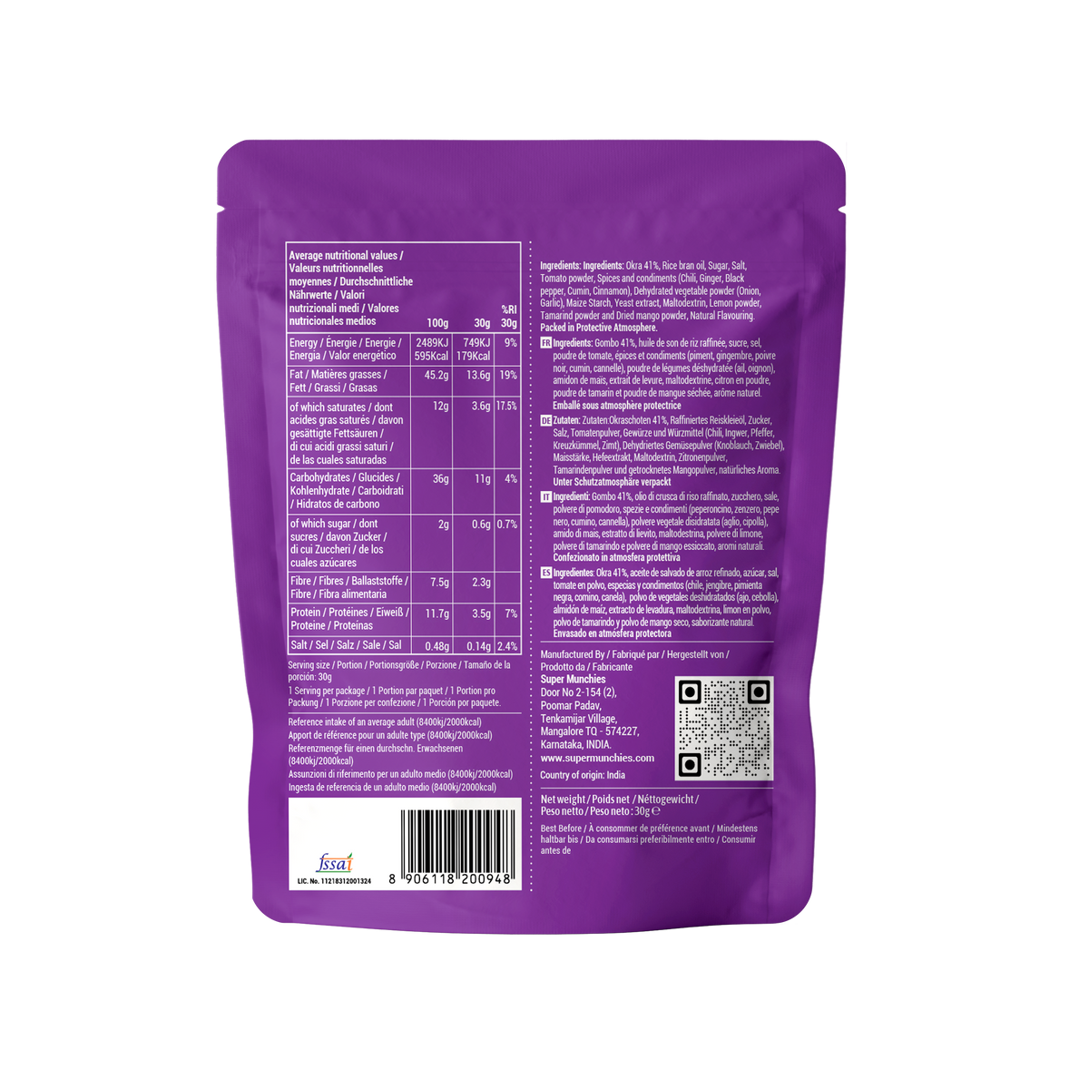 SuperMunchies Masala Okra 30g
