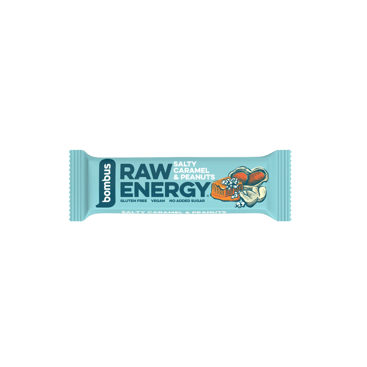 Bombus Raw Energy Salziges Karamell & Erdnüsse 50 g