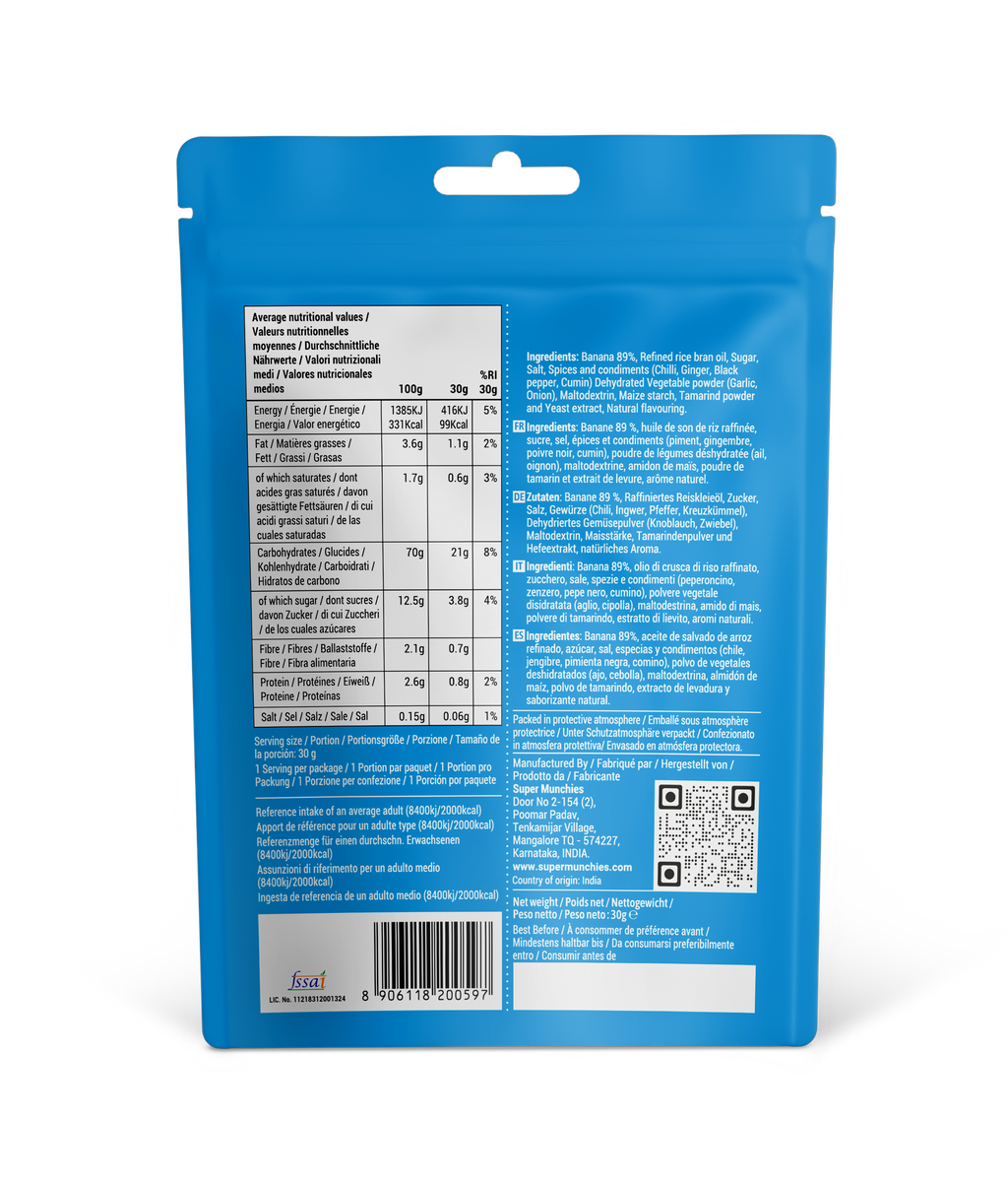 SuperMunchies Peri Peri Banana 30g