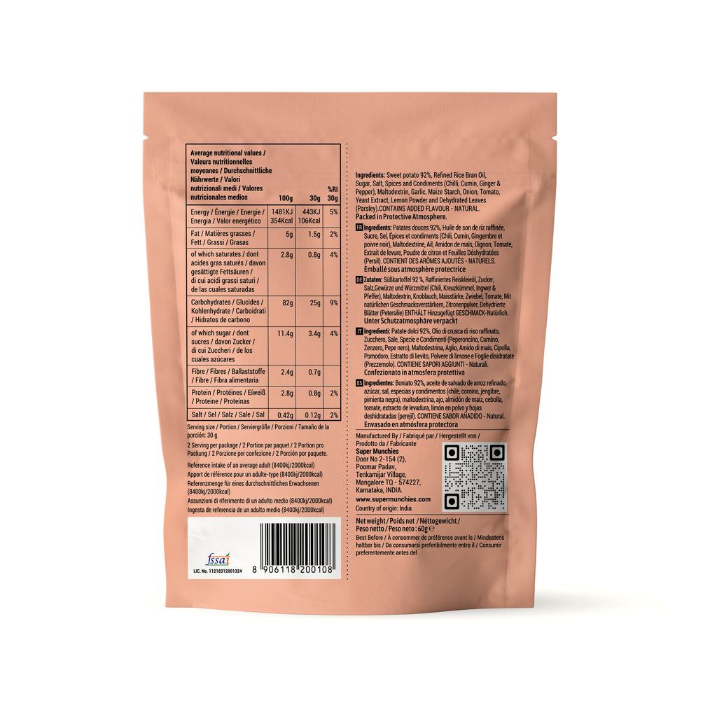 SuperMunchies Tandoori Sweet Potato 60g